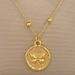 【 Full Body Titanium Steel 】 Round Butterfly Extremely Simple Wind Furnace Genuine Gold Necklace For Female Ins Mesh Red_ipsvogv.com