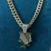 Long Layered Hip-Hop Men's Cuban Chain Fashion Cool Full Diamond Flower Pendant Necklace_ipsvogv.com