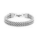 Stainless Steel Fashion Hip-Hop Double Row Front And Back Chain Men's Personality Punk Braided Bracelet Jewelry_ipsvogv.com