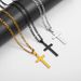 Hot Selling Stainless Steel Cross Necklace For Men's Figaro Chain Black Silver Gold Ten Pendant_ipsvogv.com