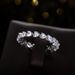 Cao Shi Simple Jewelry Sweet Ins Style Full Circle Heart Shaped Zircon Women's Valentine's Day Gift Ring_ipsvogv.com