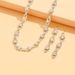 Fashion Bride Wedding Jewelry Necklace Earrings Bracelet Rhinestone Simple Set Dress Accessories_ipsvogv.com