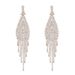 Rhinestone long tassel retro earrings_ipsvogv.com