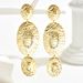 Fashionable OL praises women's with a niche high-end feel. Metal ring design earrings are and versatile_ipsvogv.com