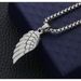 Singer Rap Student Hairstylist Nightclub Hip Hop Angel Wings Feather Pendant Titanium Steel Men's And Women's Necklace_ipsvogv.com