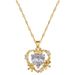 【 Titanium Steel 】 Micro inlaid Necklace Earring Set Light Luxury Love Flower Personalized Temperament Banquet Earrings_ipsvogv.com
