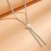The New Pearl Long Tassel Rhinestone Necklace Pendant For European And American Fashion Brides Is Light And Luxurious_ipsvogv.com