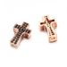 Fashion Punk Style Micro Inlaid Zircon Cross Four Color Pierced Bracelet Necklace Loose Beads Jewelry Accessories_ipsvogv.com