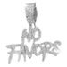 Hip Hop Exaggerated Double Row Letter NO FAVORS Full Diamond Pendant Necklace Personalized Men's Cuban Chain_ipsvogv.com