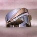 Ladder Square Zircon Minimally Plated Rose Gold Double Color Bow Cross Ring_ipsvogv.com