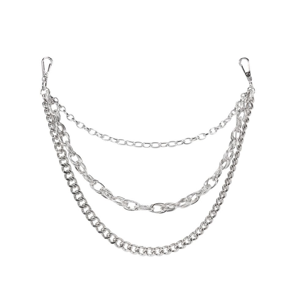 Men And Women's Jewelry Cool Street Pants Chain Multi Layer Chain Metal Feel Advanced Punk Boyfriend Style With Jeans Short Skirt_ipsvogv.com