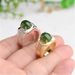 Simple Elegant Hetian Biyu Men's And Women's Open Silver Inlaid Plated White Jade Diamond Ring_ipsvogv.com
