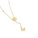 Titanium Steel English Letter M Necklace Female INS Cold Fashion Simple Tassel Collar C Forest Series Mesh Red_ipsvogv.com