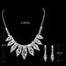 BRIDAL SHIMMER - Rhinestone Wedding Jewelry Set (Silver Necklace & Earrings, Photography-Ready Bridal Accessories)_ipsvogv.com