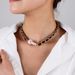Retro Alloy Chain Necklace Simple Special Shaped Pearl Pendant Clavicle Chain_ipsvogv.com