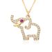 Personality Fashion All Match Elephant Pendant Hip Hop Exaggeration For Inlaid Zircon High End Necklace Female Accessories_ipsvogv.com