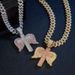 New Style Rhinestone Personality Full Diamond Angel Wings Cross Pendant Hip-Hop Creative Necklace_ipsvogv.com
