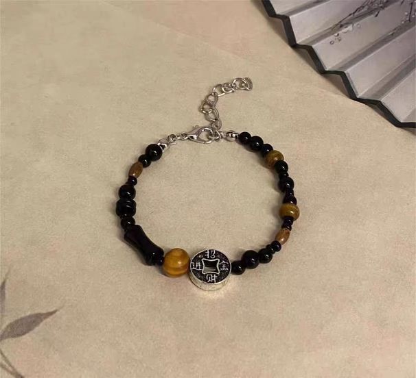 New Chinese Attracting Wealth And Wealth, Copper Coins, Bead Women's Niche Design, Trendy Card Bracelets, Personalized_ipsvogv.com
