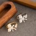 Fashionable And Simple Diamond Inlaid Pearl Butterfly For Women, Not Fading, Niche, Adjustable Opening Index Finger Ring_ipsvogv.com