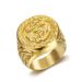 Titanium Steel/Stainless Steel Color-Retaining Gold-Plated American Navy Anchor Eagle Men's Ring_ipsvogv.com
