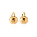 French Minimalist Design Versatile For Women Gold Plated High Color Retention Elegant Metal Ball Earrings Jewelry Ins_ipsvogv.com