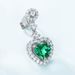 Love Cultivation Emerald Earrings S925 Silver Claw Inlaid Retro Colored Gemstone Earrings Light Luxury_ipsvogv.com