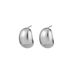 Gold-Plated Copper Classic Light Luxury High-End Simple Metal Bean Earrings For Women S Silver Needle Elegant_ipsvogv.com