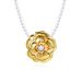 Women's Jewelry French Style Small Fragrance Style Fashion Retro Metal Brushed Surface Diamond Camellia Detachable Pearl Necklace_ipsvogv.com