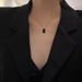 New Fashionable Black Titanium Steel Necklace Women, No Fading, Niche Design, High-end Collarbone Chain For Women_ipsvogv.com