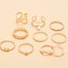 New Articulated Pearl Ring Set Of 10 Pieces With Crossed And Simplified Hollow Holds_ipsvogv.com