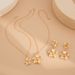 Fashion Jewelry Design Sense Pendant Earring Set 3D Flower Necklace_ipsvogv.com