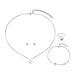 Ins Literary Fresh Japanese and Korean Style Women's Ring Earring Set with Zircon Cherry Blossom Design Long Necklace_ipsvogv.com