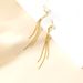 Earrings S925 sterling silver high-end personalized tassel earrings female niche versatile design electroplated gold plated jewelry_ipsvogv.com