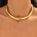 Ins light luxury style necklace with exaggerated female personality, geometric wave design collar, high-end and_ipsvogv.com