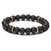 Black Agate Trendy Men's Style Simple Niche Design Personality Men And Women Two Students Korean Version Friends Bracelet_ipsvogv.com