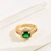 Ins Japanese Korean niche versatile plain women's inlaid emerald zircon ring, simple and fashionable index finger ring_ipsvogv.com