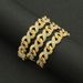 Men's creative new product full diamond 8-shaped Cuba necklace Fried Dough Twists knot personality hip-hop collar chain_ipsvogv.com