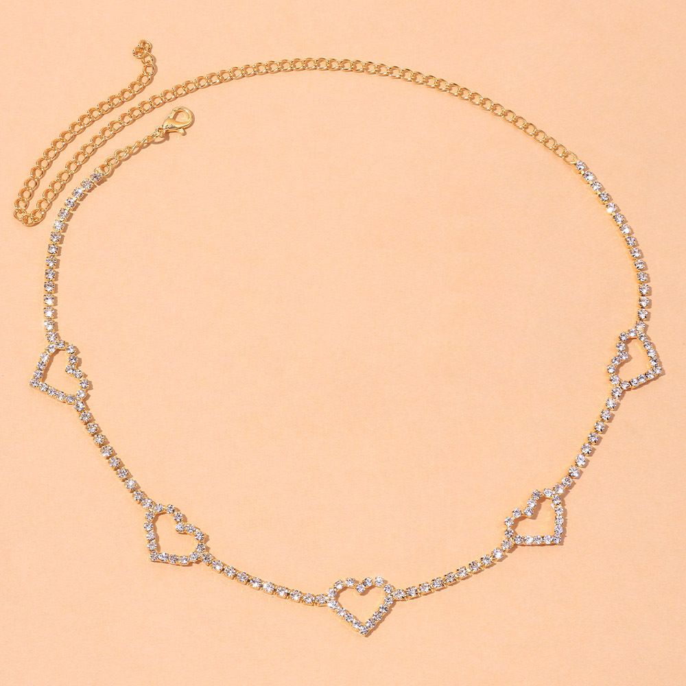 jewelry shiny hollow love neck chain temperament all-match rhinestone clavicle chain necklace female choker_ipsvogv.com