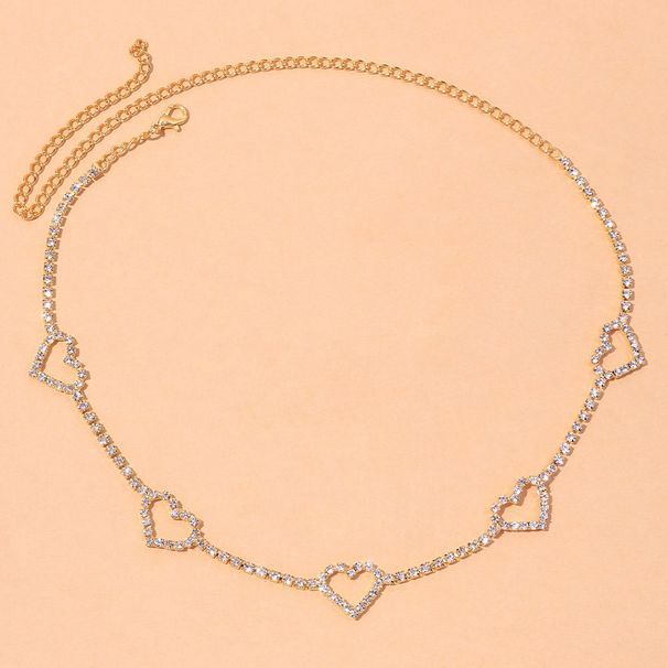 jewelry shiny hollow love neck chain temperament all-match rhinestone clavicle chain necklace female choker_ipsvogv.com