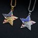 Hip Hop Jewelry 316 Stainless Steel Enamel Rhinestone American Flag Eagle Pendant_ipsvogv.com