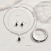 Bridal Wedding Jewelry Set For Women: Necklace, Earrings, Bracelet, Fashion Claw Chain, Sparkling Full Diamond Banquet_ipsvogv.com