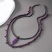 Hip Hop Black Panther Necklace Layered with Dark Black Style Advanced Alloy Diamond and Lightning Pendant Set_ipsvogv.com