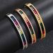 Unisex Hip Hop 8mm Colorful Bracelet Hidden Buckle Female Niche Light Luxury Ladder Square Zircon Personality Trend Accessories_ipsvogv.com