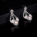 High-end Rhinestone Flower Bridal Two-piece Accessories Wedding Jewelry Set Necklace_ipsvogv.com