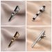 Dai Li's New Men's Business Tie Clip Set Enamel Gold Plated Silver Tie Clip Classic Black And White Striped Tie Clip_ipsvogv.com