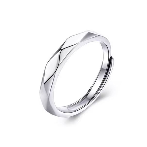 Couple's Pure Silver Moissanite Simple Six Claw Diamond Plain Ring, Wedding Proposal, Gift To Girlfriend_ipsvogv.com