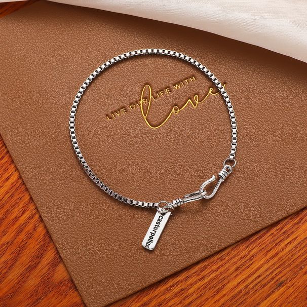 Hip Hop Style Box Ins Unisex Cuban Neutral Korean Version Trendy Versatile Simple Bracelet Jewelry_ipsvogv.com
