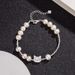 Korean S Pure Natural White Shell Mother Cat Broken Silver For Women, Simple And Sweet Freshwater Pearl Bracelet_ipsvogv.com