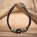hip hop personality leather ring bracelet men's simple fashion high end retro knotted bracelet men's jewelry_ipsvogv.com