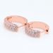 Women's Jewelry Rose Gold Eternal Double Row Pavé Earrings Fashionable Temperament Diamond Earrings Gift_ipsvogv.com